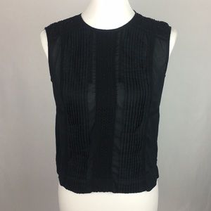 J. Crew Black Cropped Shell